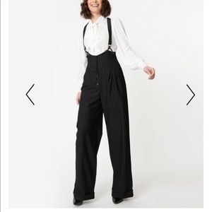 Unique Vintage Suspender Pants